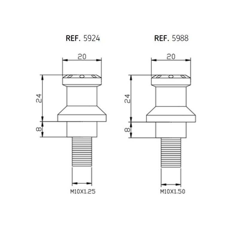 KTM RC125/RC390 14' - 17' - 18' DIÁBOLO M10/125 KTM RC125/RC390 14' - 17' - 18' DIÁBOLO M10/125